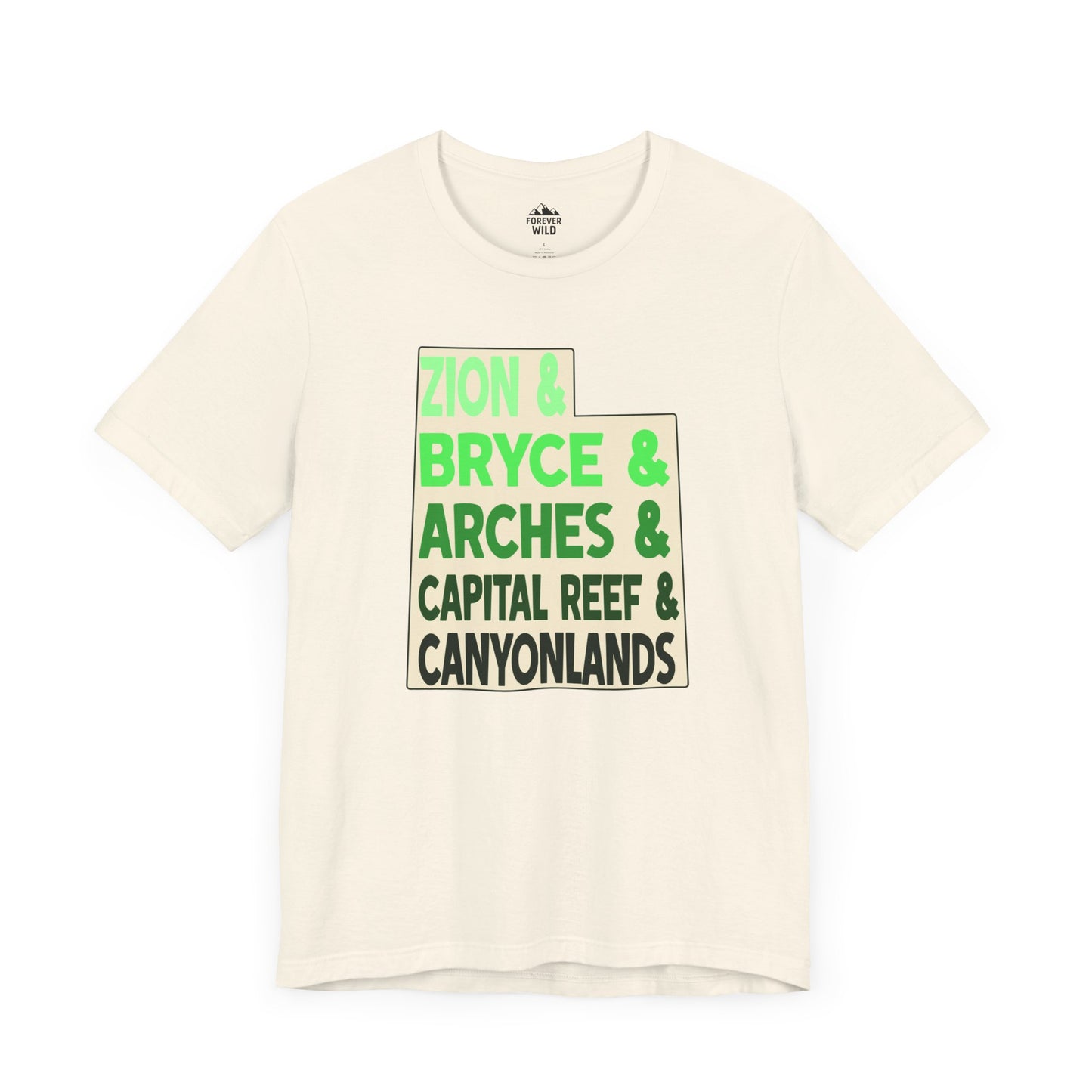 Top 10 National Parks Colorful T-Shirt