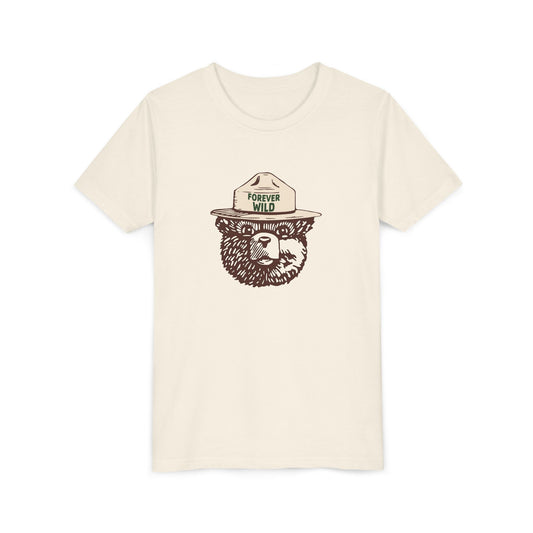 Forever Wild Youth T-Shirt – Ranger Bear Graphic Tee for Kids - Forever Wild Co.